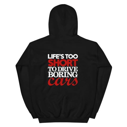 Felpa Nera Life's Too Short To Drive Boring Cars